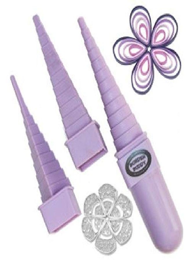 deziine.Fx Paper Craft Square Triangl Circle and Interchangeable Handle Quilling Creation Border DIY Fondant Tool Buddy Bobbin Tower 4pcs/Set - Image 1